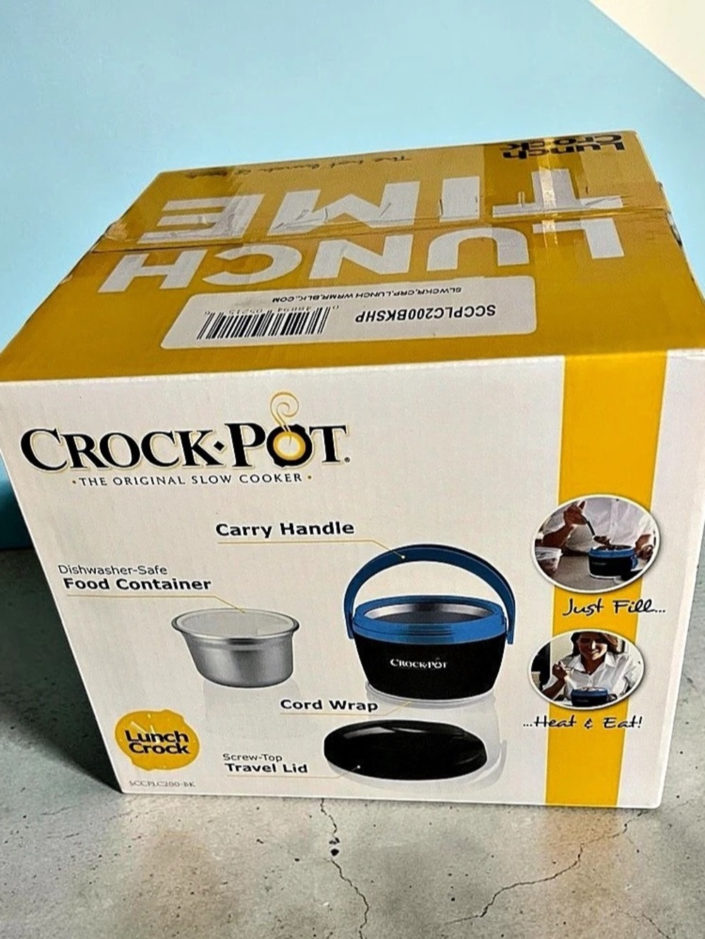 Crock-Pot Lunch Crock Food Container Blue & black